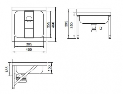 Техническая раковина с решеткой VL 05 AZP Brno Чехия (фото, схема) Техническая раковина с решеткой VL 05 AZP Brno Чехия (фото, схема)